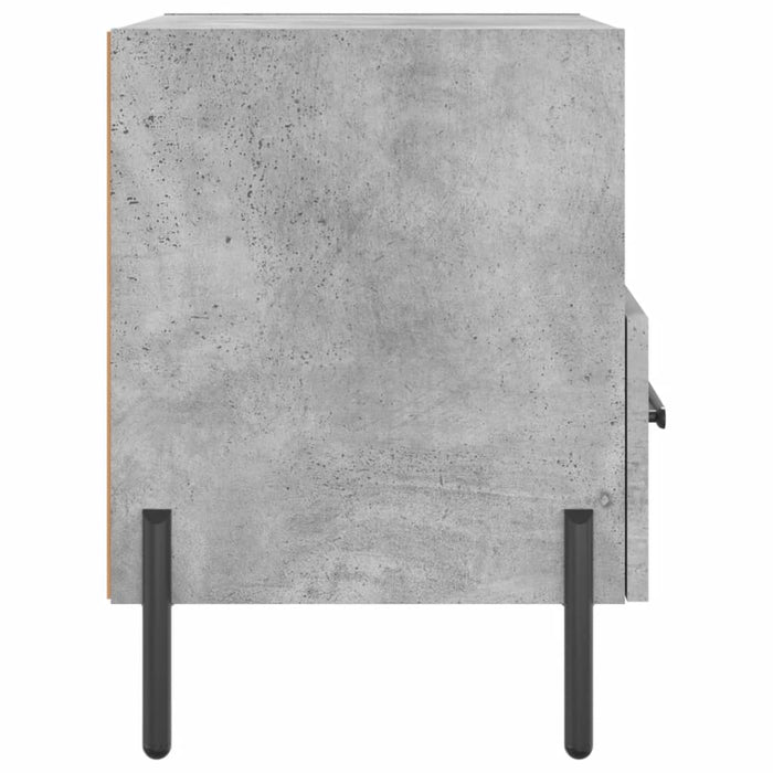 Bedside Cabinet Concrete Grey 40x35x47.5 cm Engineered Wood