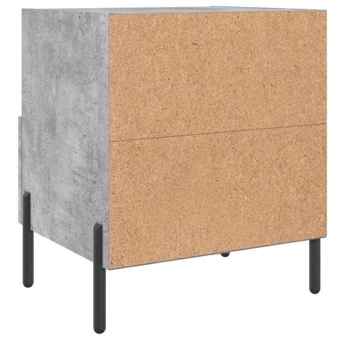 Bedside Cabinet Concrete Grey 40x35x47.5 cm Engineered Wood