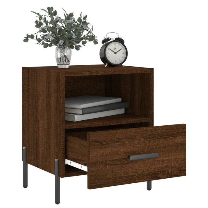 Bedside Cabinets 2 pcs Brown Oak 40x35x47.5 cm Engineered Wood