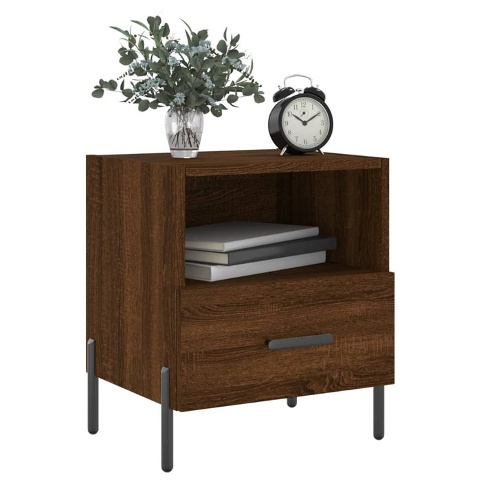 Bedside Cabinets 2 pcs Brown Oak 40x35x47.5 cm Engineered Wood