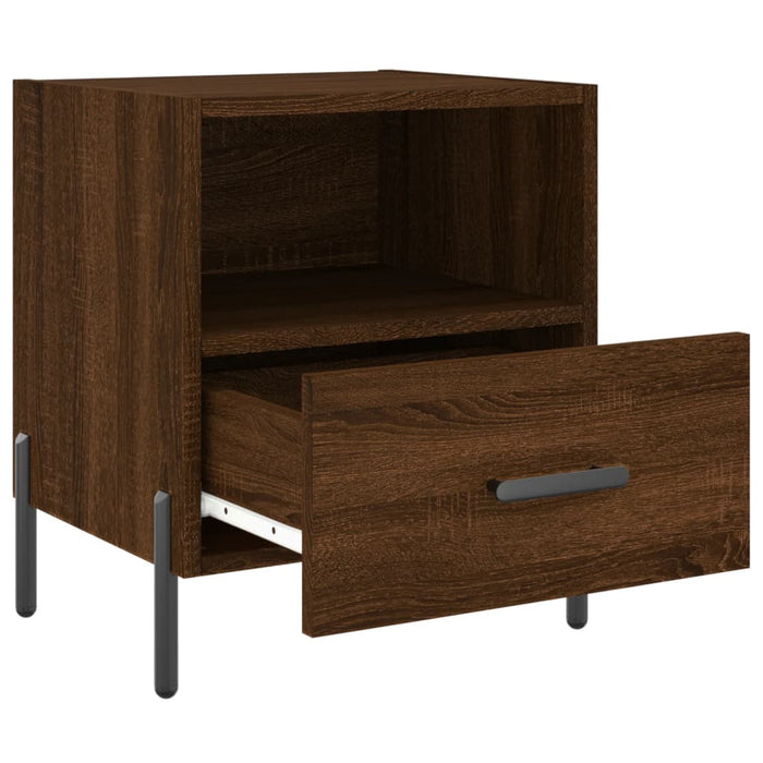 Bedside Cabinets 2 pcs Brown Oak 40x35x47.5 cm Engineered Wood