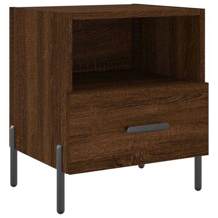 Bedside Cabinets 2 pcs Brown Oak 40x35x47.5 cm Engineered Wood