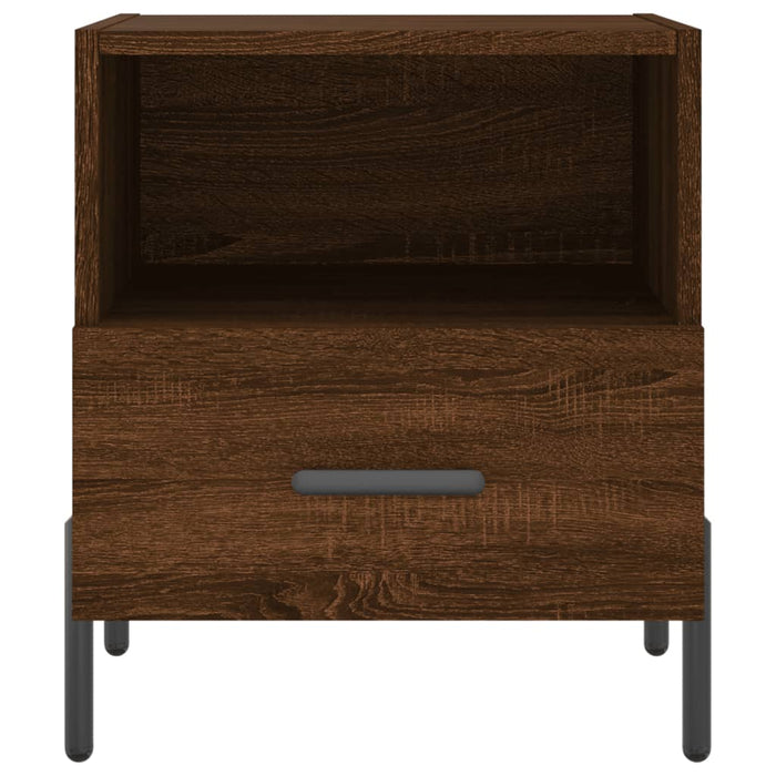 Bedside Cabinets 2 pcs Brown Oak 40x35x47.5 cm Engineered Wood