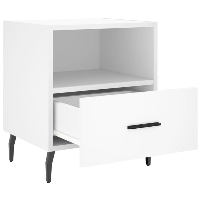 Bedside Cabinet White 40x35x47.5 cm Engineered Wood