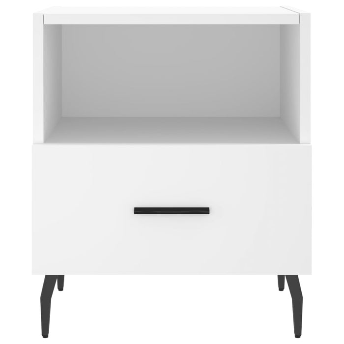 Bedside Cabinet White 40x35x47.5 cm Engineered Wood