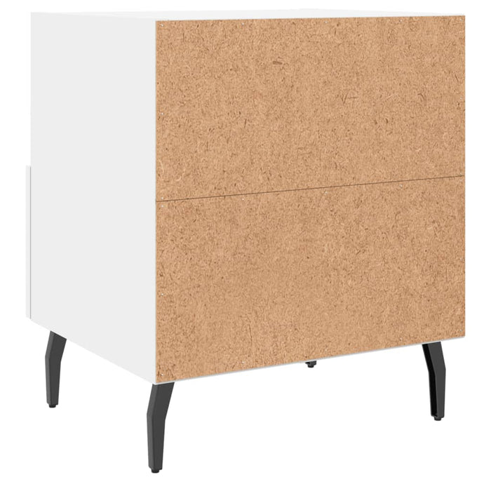 Bedside Cabinet White 40x35x47.5 cm Engineered Wood