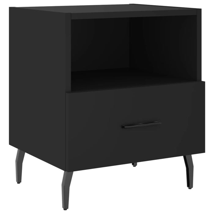 Bedside Cabinets 2 pcs Black 40x35x47.5 cm Engineered Wood