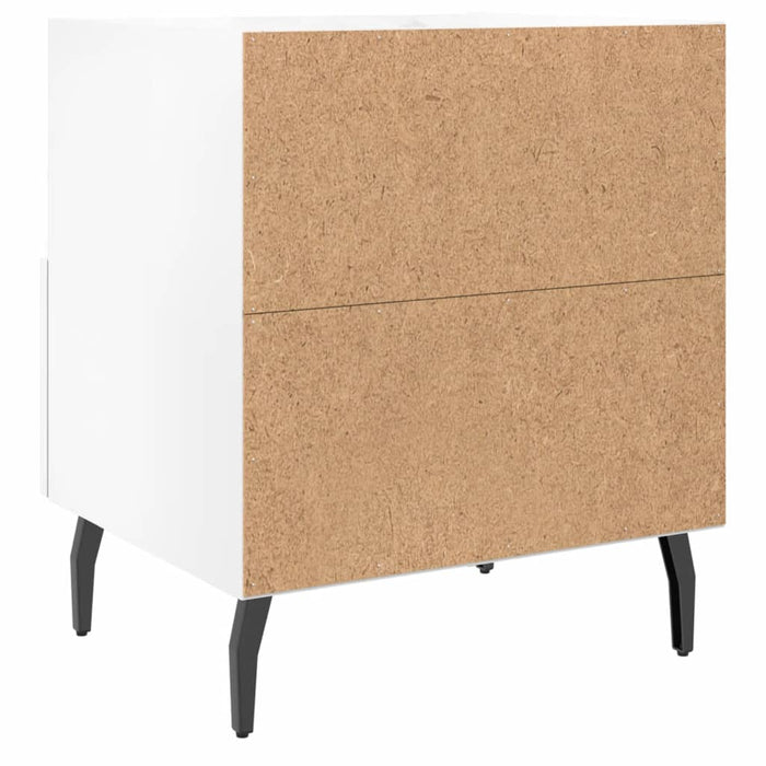 Bedside Cabinets 2 pcs High Gloss White 40x35x47.5 cm Engineered Wood