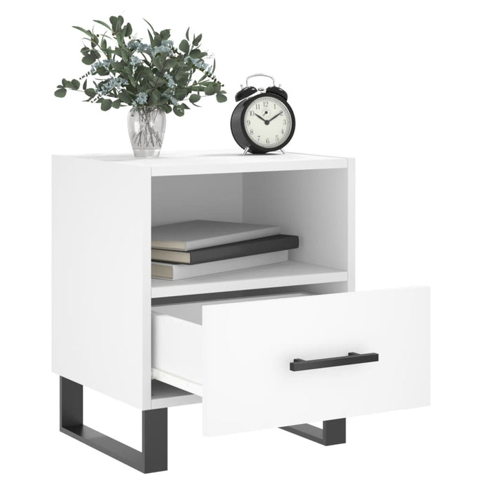 Bedside Cabinets 2 pcs White 40x35x47.5 cm Engineered Wood