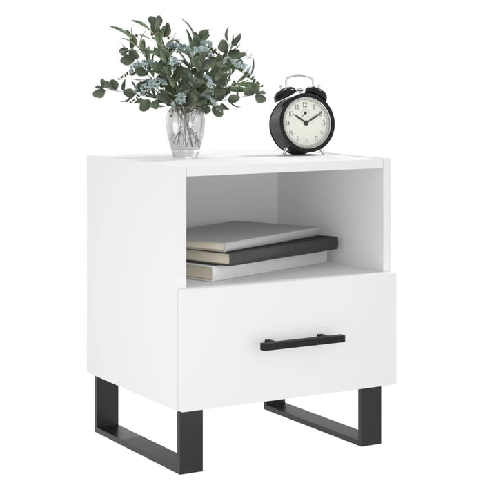 Bedside Cabinets 2 pcs White 40x35x47.5 cm Engineered Wood