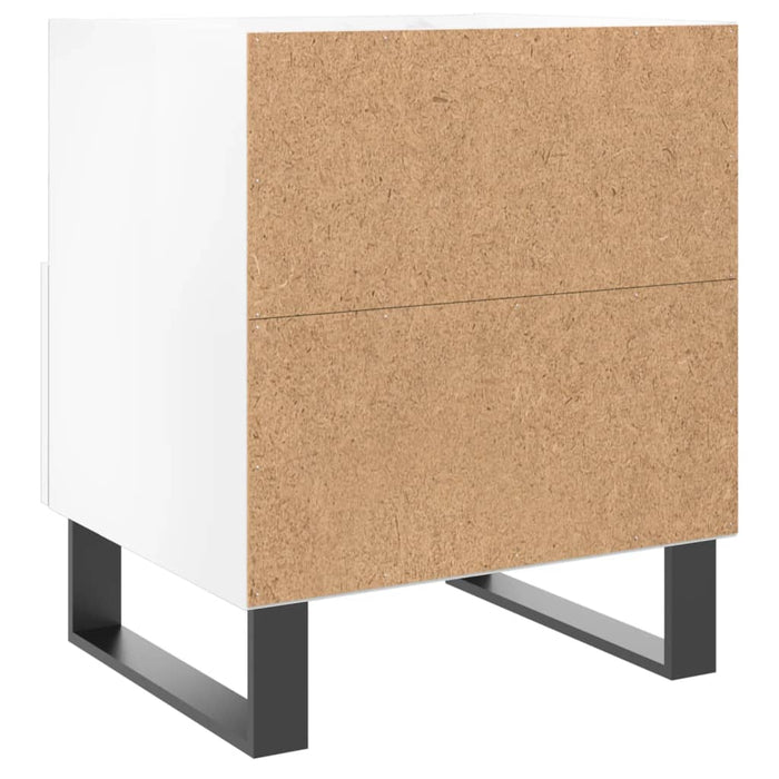 Bedside Cabinets 2 pcs High Gloss White 40x35x47.5 cm Engineered Wood