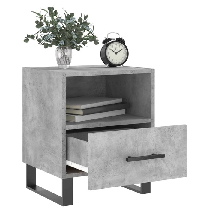 Bedside Cabinets 2 pcs Concrete Grey 40x35x47.5 cm Engineered Wood