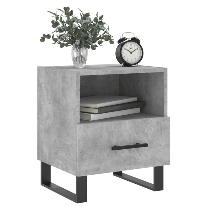 Bedside Cabinets 2 pcs Concrete Grey 40x35x47.5 cm Engineered Wood