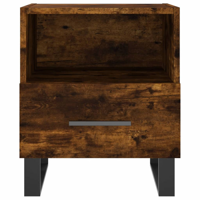 Bedside Cabinet Smoked Oak 40x35x47.5 cm Engineered Wood