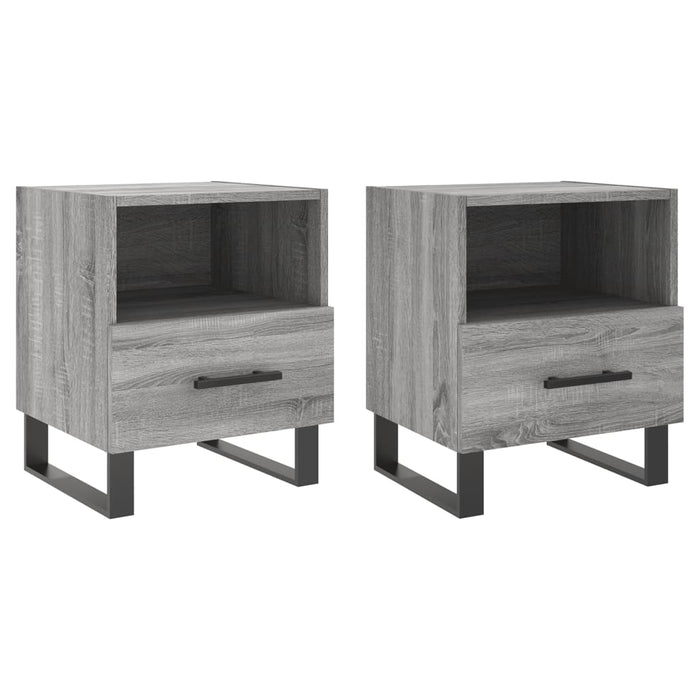 Bedside Cabinets 2 pcs Grey Sonoma 40x35x47.5 cm Engineered Wood