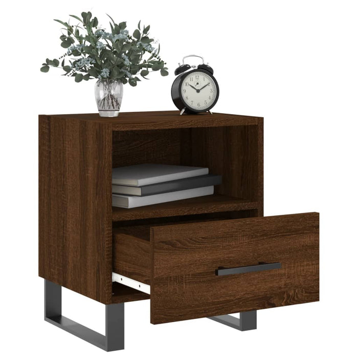 Bedside Cabinets 2 pcs Brown Oak 40x35x47.5 cm Engineered Wood