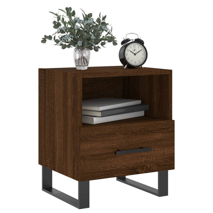 Bedside Cabinets 2 pcs Brown Oak 40x35x47.5 cm Engineered Wood