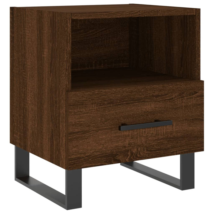 Bedside Cabinets 2 pcs Brown Oak 40x35x47.5 cm Engineered Wood