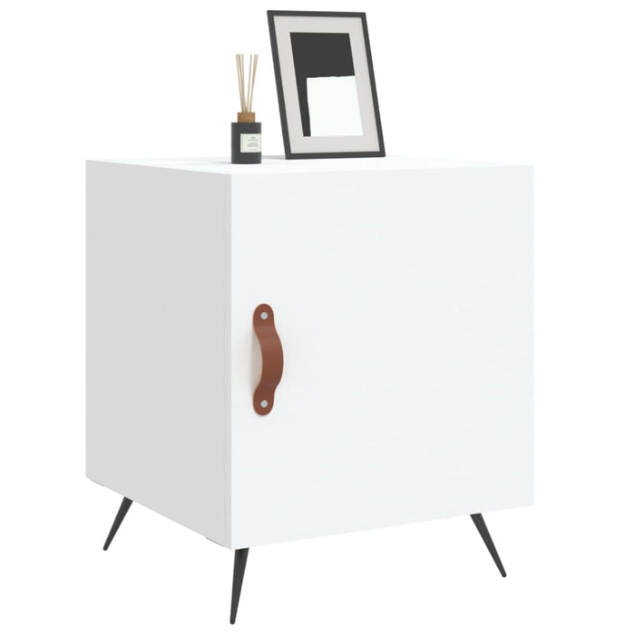 Bedside Cabinet White 40x40x50 cm Engineered Wood