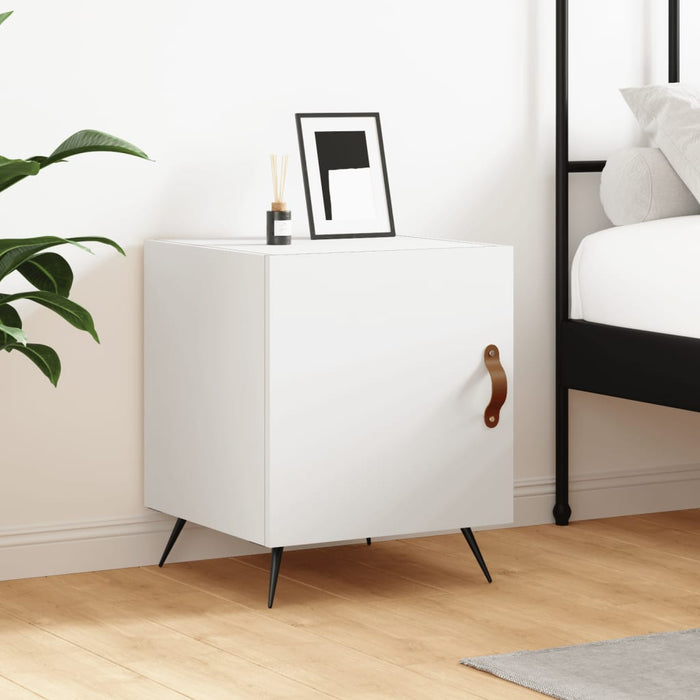 Bedside Cabinet White 40x40x50 cm Engineered Wood