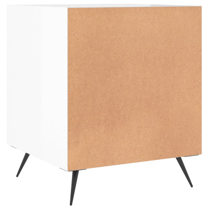 Bedside Cabinet High Gloss White 40x40x50 cm Engineered Wood