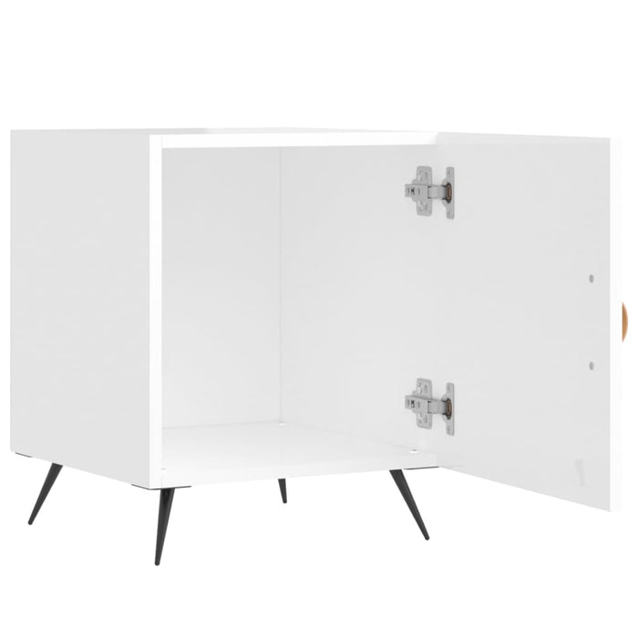 Bedside Cabinets 2 pcs High Gloss White 40x40x50 cm Engineered Wood