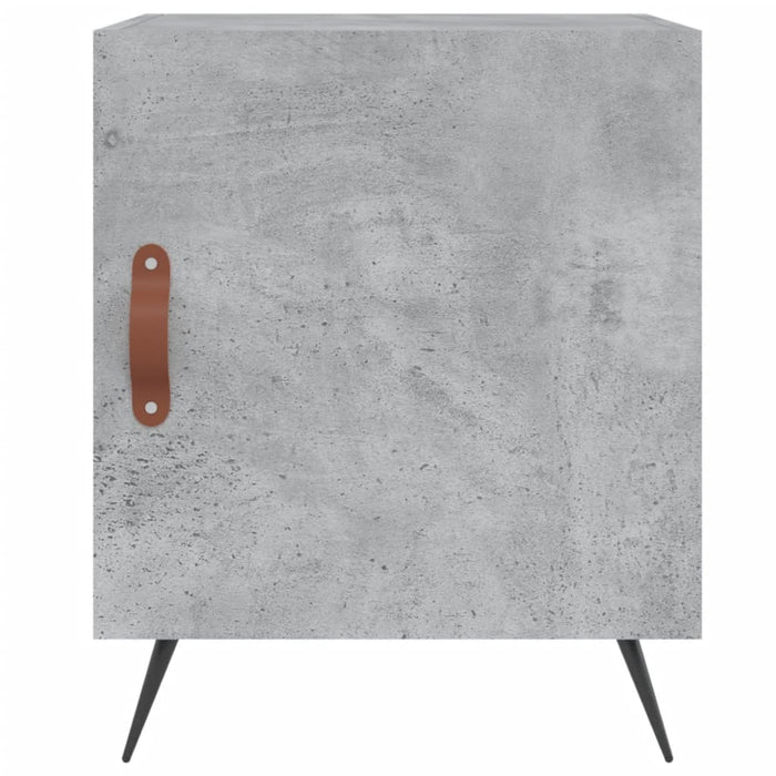 Bedside Cabinet Concrete Grey 40x40x50 cm Engineered Wood