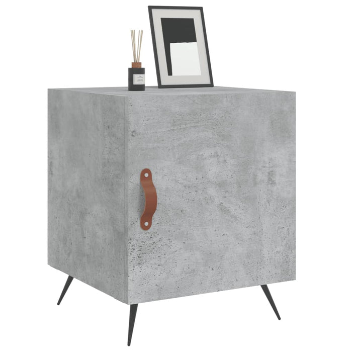 Bedside Cabinet Concrete Grey 40x40x50 cm Engineered Wood