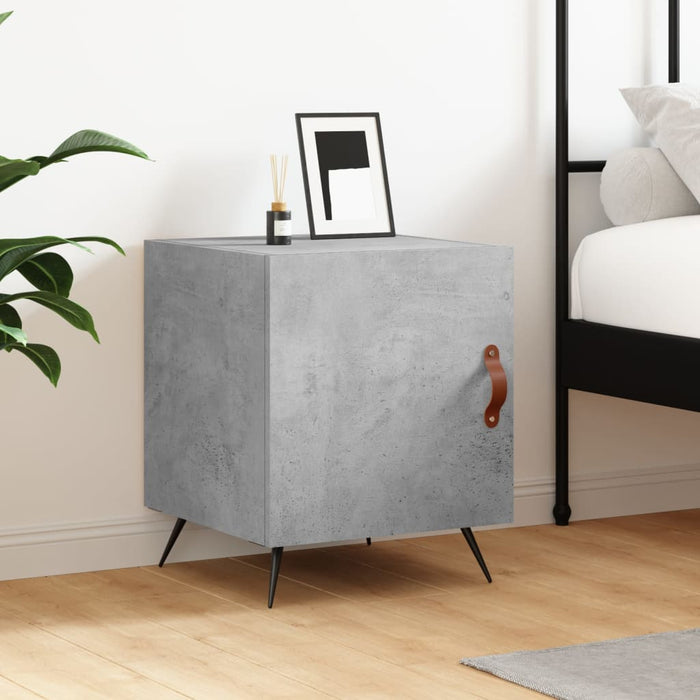 Bedside Cabinet Concrete Grey 40x40x50 cm Engineered Wood