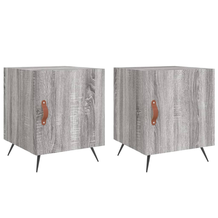 Bedside Cabinets 2 pcs Grey Sonoma 40x40x50 cm Engineered Wood