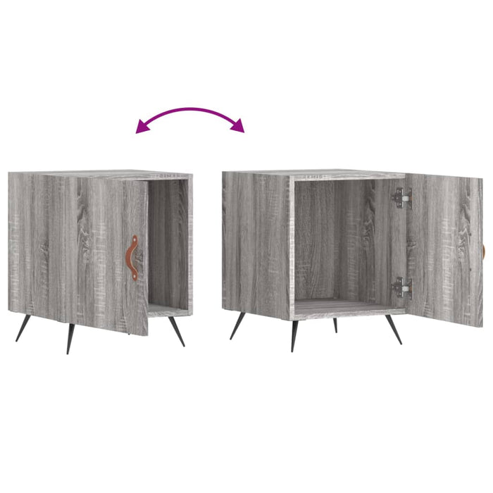 Bedside Cabinets 2 pcs Grey Sonoma 40x40x50 cm Engineered Wood