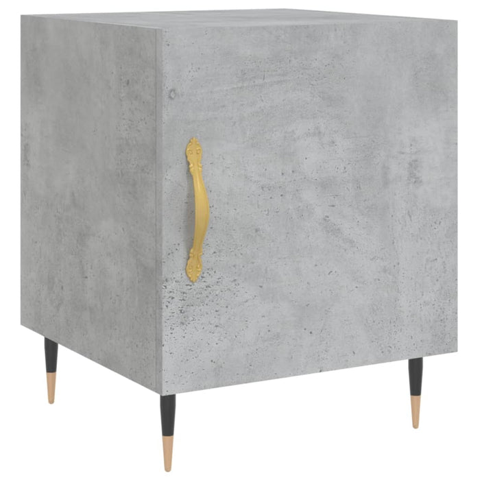 Bedside Cabinet Concrete Grey 40x40x50 cm Engineered Wood