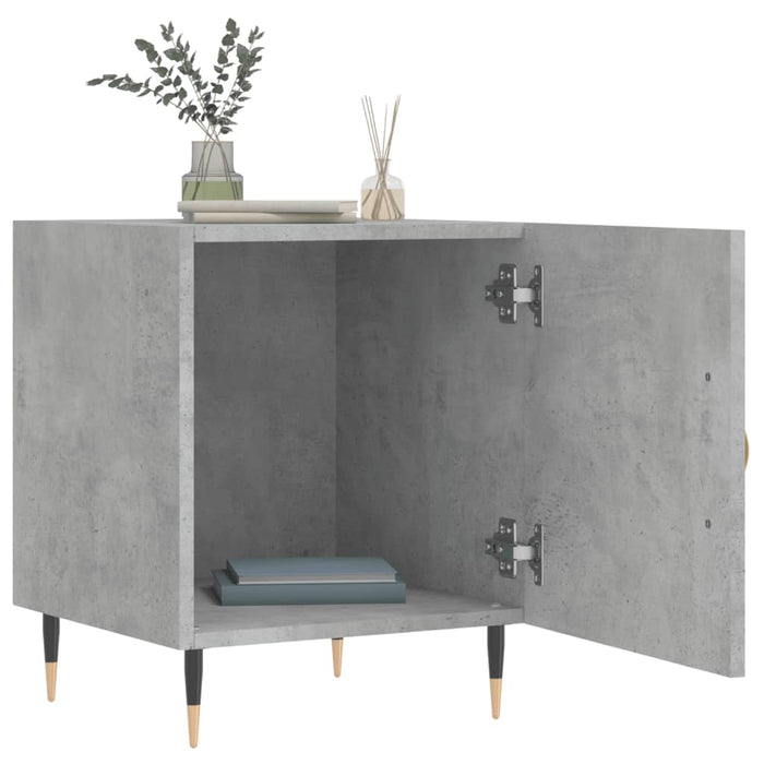 Bedside Cabinet Concrete Grey 40x40x50 cm Engineered Wood