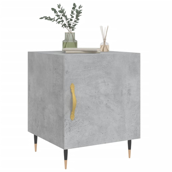 Bedside Cabinet Concrete Grey 40x40x50 cm Engineered Wood