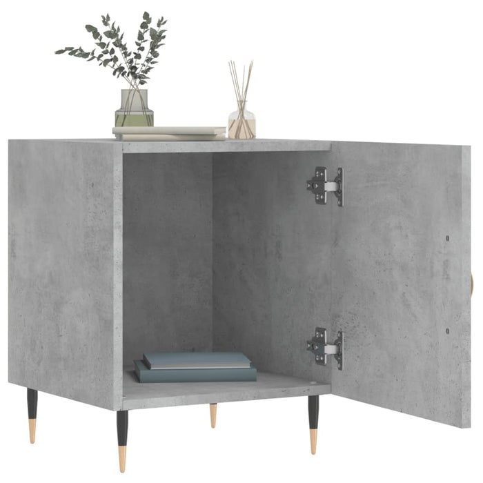 Bedside Cabinets 2 pcs Concrete Grey 40x40x50 cm Engineered Wood