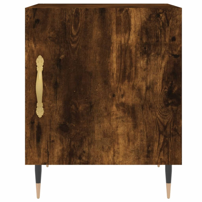 Bedside Cabinet Smoked Oak 40x40x50 cm Engineered Wood