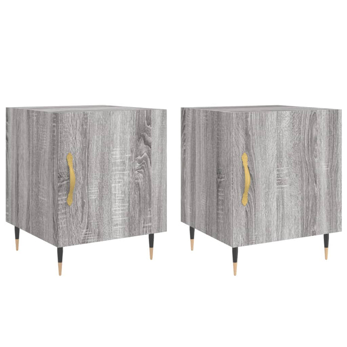 Bedside Cabinets 2 pcs Grey Sonoma 40x40x50 cm Engineered Wood