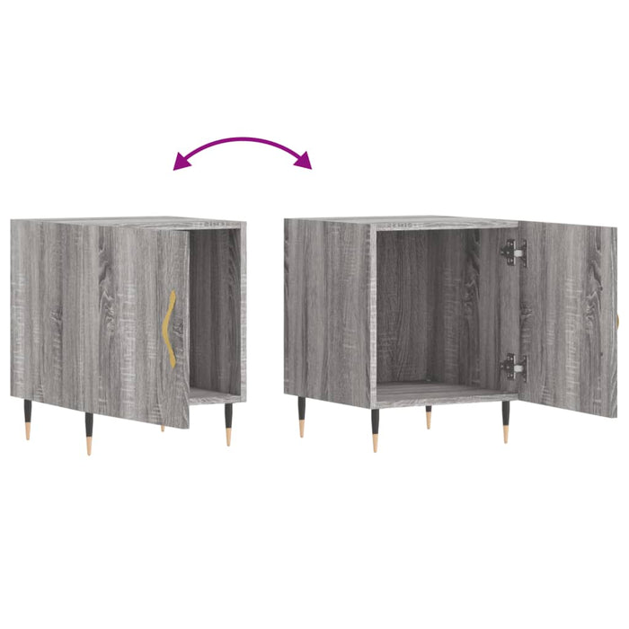 Bedside Cabinets 2 pcs Grey Sonoma 40x40x50 cm Engineered Wood