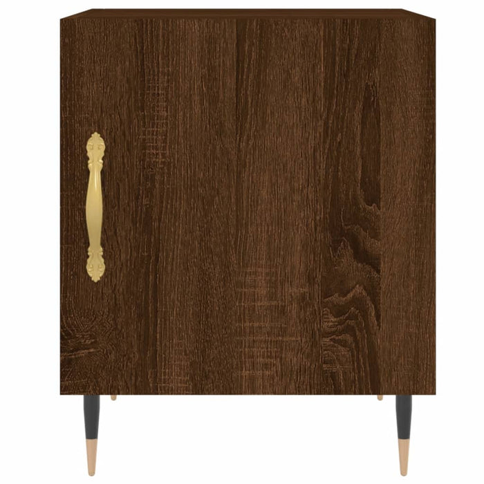 Bedside Cabinets 2 pcs Brown Oak 40x40x50 cm Engineered Wood