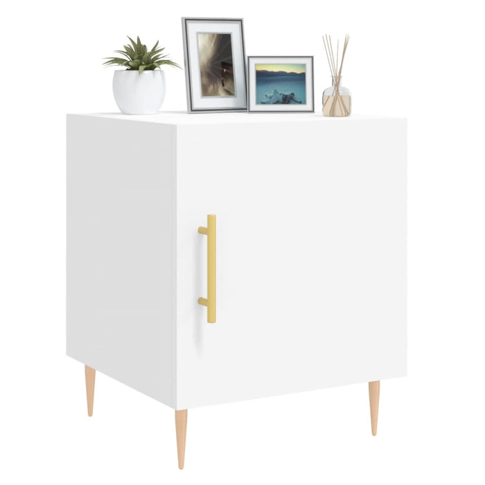 Bedside Cabinet White 40x40x50 cm Engineered Wood