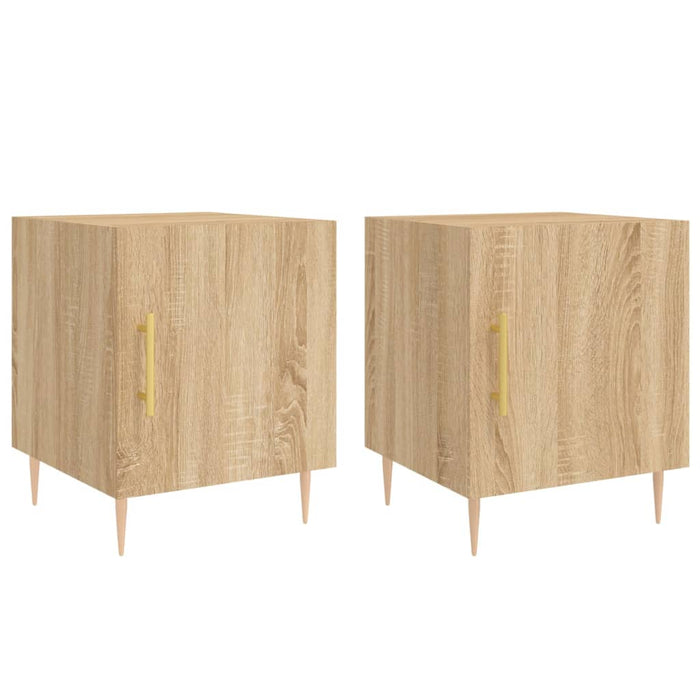 Bedside Cabinets 2 pcs Sonoma Oak 40x40x50 cm Engineered Wood