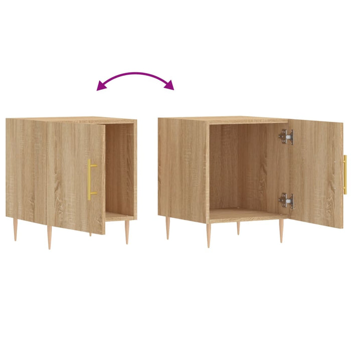 Bedside Cabinets 2 pcs Sonoma Oak 40x40x50 cm Engineered Wood