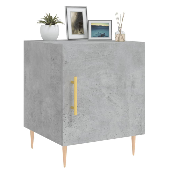 Bedside Cabinet Concrete Grey 40x40x50 cm Engineered Wood