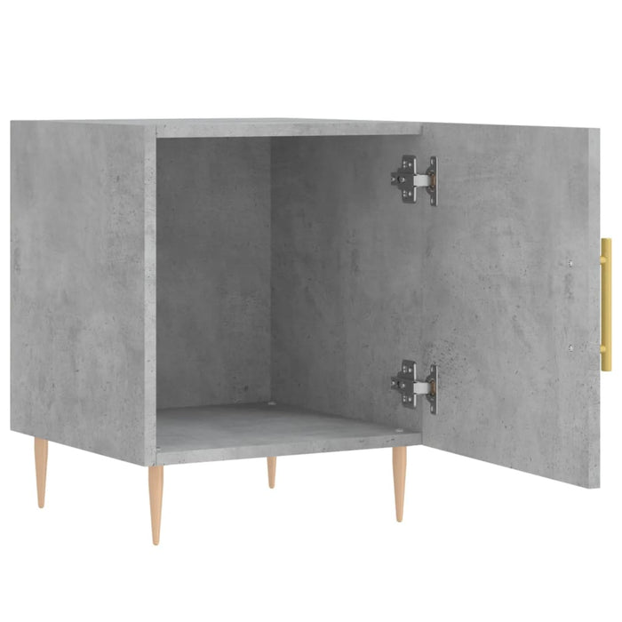 Bedside Cabinet Concrete Grey 40x40x50 cm Engineered Wood