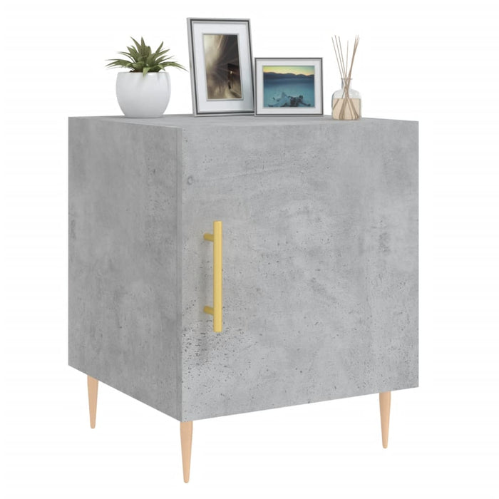 Bedside Cabinets 2 pcs Concrete Grey 40x40x50 cm Engineered Wood