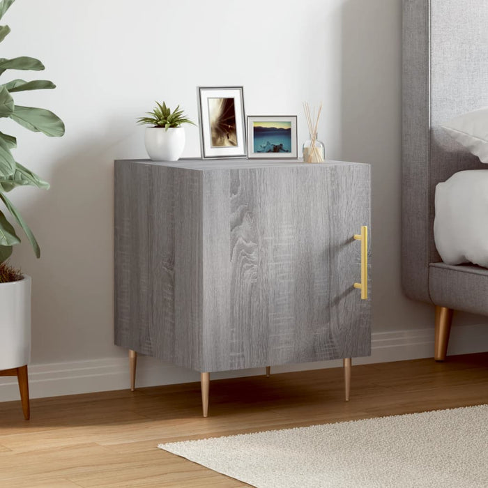 Bedside Cabinet Grey Sonoma 40x40x50 cm Engineered Wood