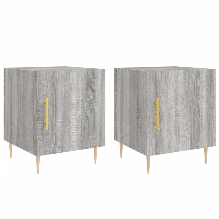 Bedside Cabinets 2 pcs Grey Sonoma 40x40x50 cm Engineered Wood