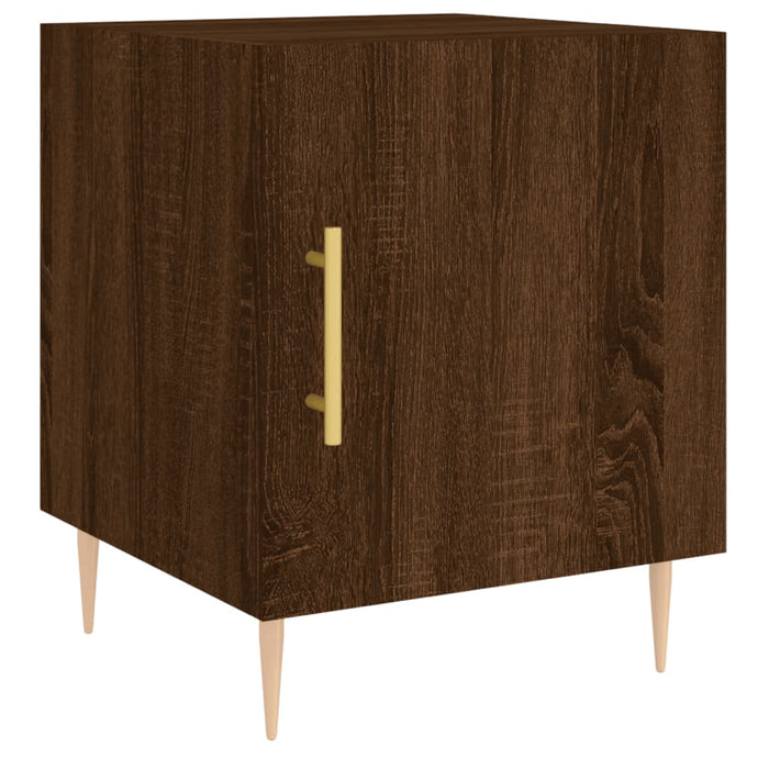 Bedside Cabinet Brown Oak 40x40x50 cm Engineered Wood