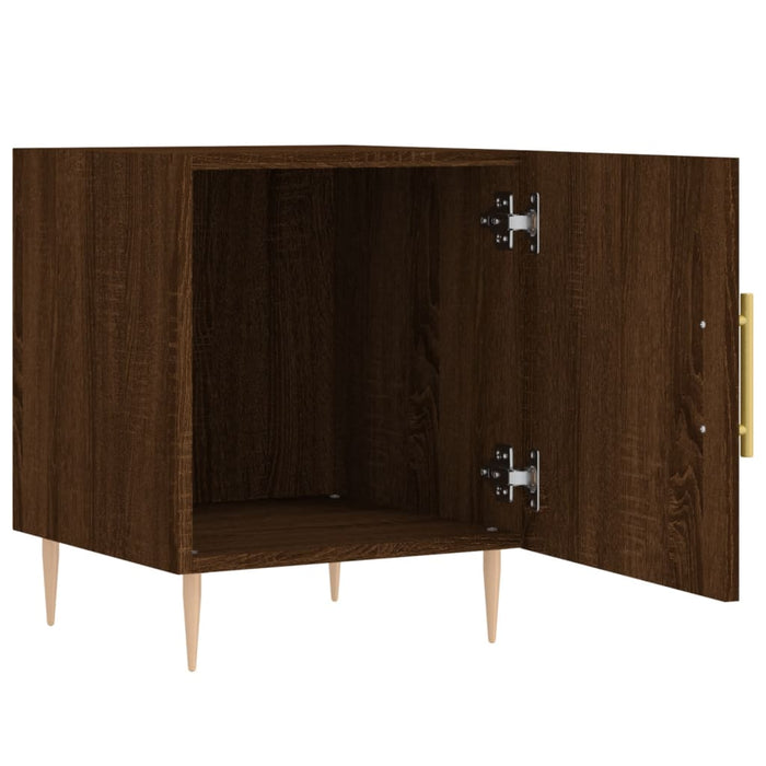 Bedside Cabinet Brown Oak 40x40x50 cm Engineered Wood