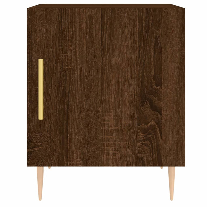 Bedside Cabinet Brown Oak 40x40x50 cm Engineered Wood